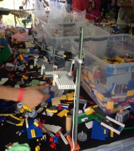 There were no lack of Legos at the MIT Mini Maker Faire!