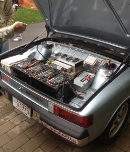 Check out the batteries on this beauty. The MIT Electrical Vehicle team shows off a 1976 Porsche 914 that they have converted into a battery operated vehicle.